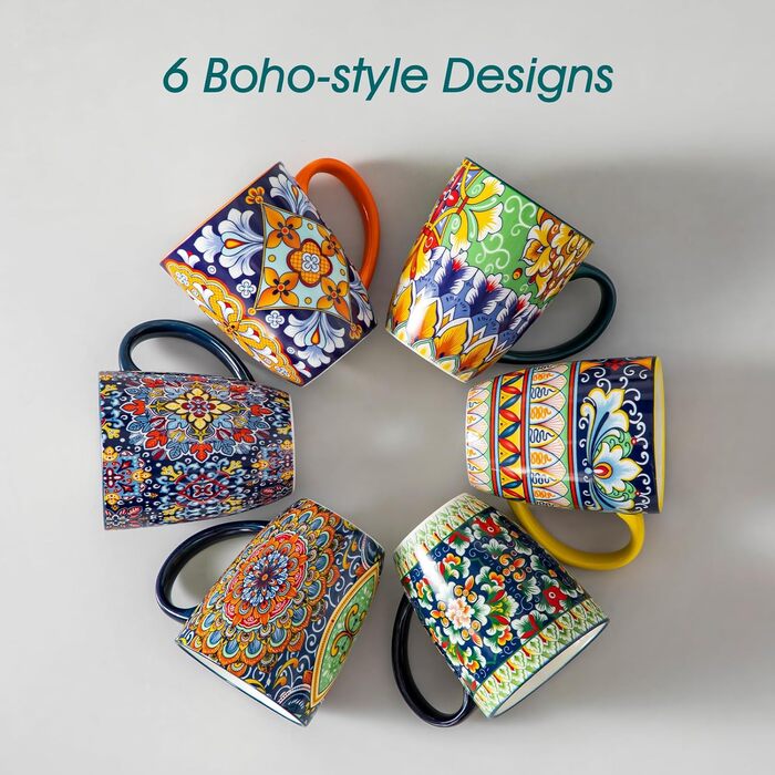 Набір кавових чашок Vancasso 6 шт. SIMI, 360 мл, порцеляна, чайний сервіз на 6 осіб