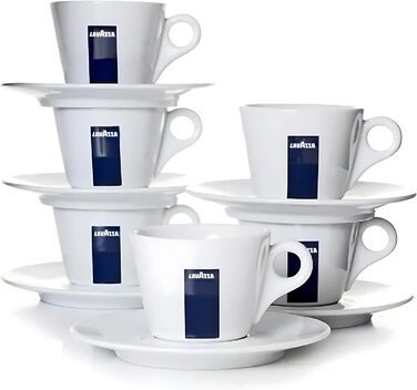 Чашка для капучино Lavazza Blu Collection, упаковка з 6 шт. , порцеляна, біла, 165 мл, 20002131