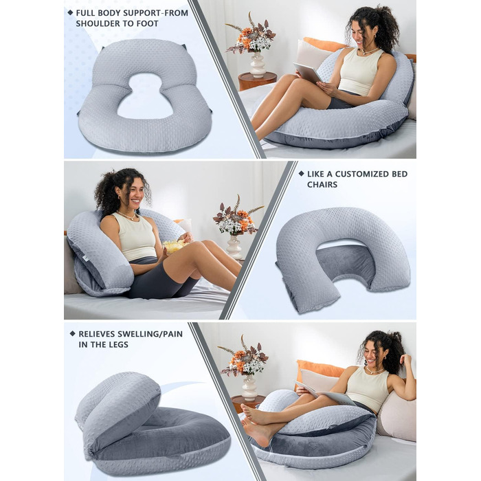 Подушка для читання INSEN (Сірий, Базова)