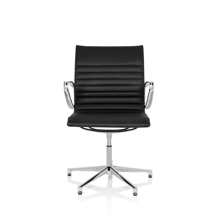 Крісло для конференцій / Крісло для відвідувачів PARIBA V IV Leather Black HJH OFFICE