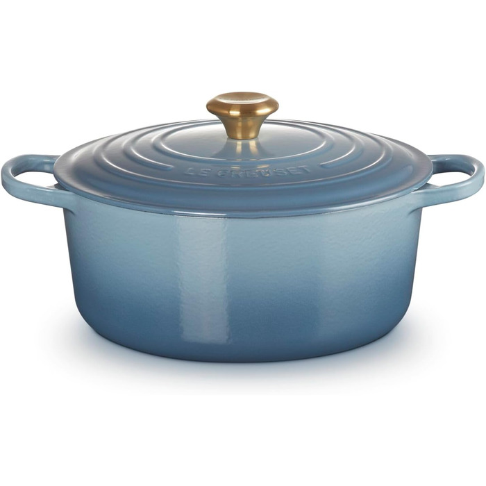 Сковорода Le Creuset Signature з чавуну з кришкою, Ø 20 см, 2,4 л, Chambray
