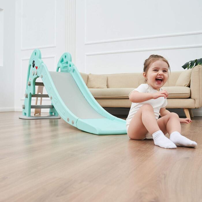 Дитяча гірка Baby Vivo для дому та саду, пластикова, колір кавовий/коричневий, з округлими кутами