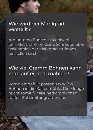 Ручна кавомолка Lambda Coffee з нержавіючої сталі та керамічним жорном | Для еспресо та інших сортів кави | З регулюванням ступеня помолу | Nautic Night