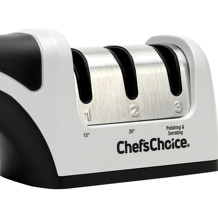 Точилка для ножів Chef's Choice Diamond Manual, 23.8 x 5.1 x 7.0 см, чорний/сріблястий