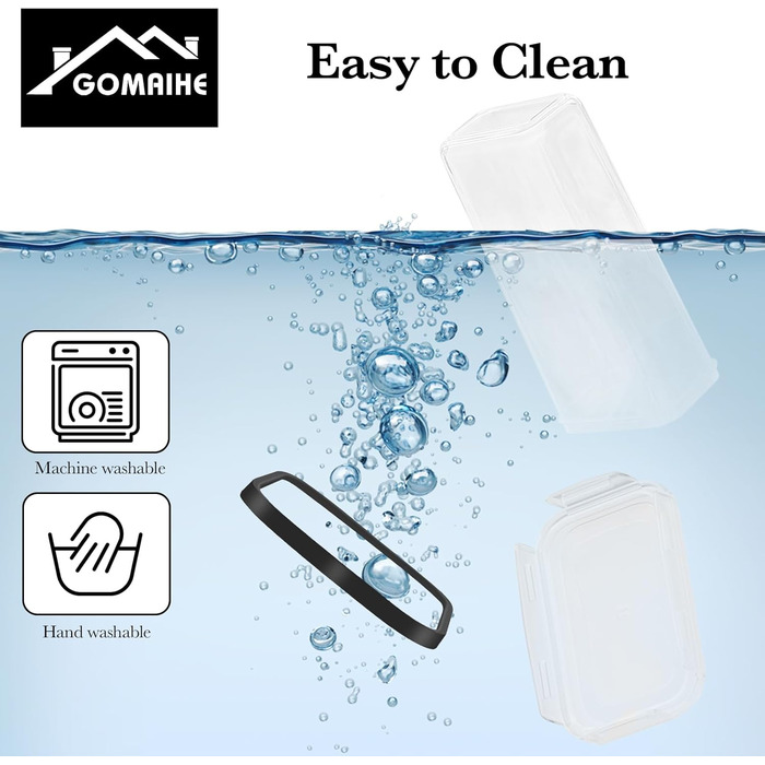 Набір контейнерів для зберігання GoMaihe 12 шт: повітряно-щільні, 800 мл, з етикетками. Підходять для круп, цукру, спецій. Без BPA, можна мити в посудомийній машині. Чорний колір, об'єм 2.8л (6 шт).