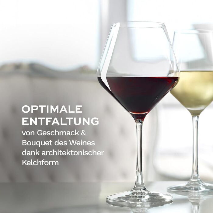 Бокали для червоного вина Stölzle Lausitz Revolution 6 шт, 490 мл - Кришталеві келихи для вина, міцні, для Бургундії