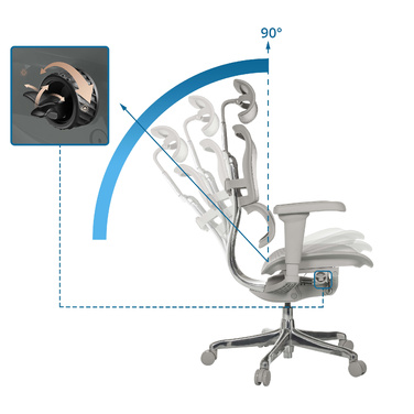 Офісне крісло / крісло керівника ERGOHUMAN ULTRA G GEN2 сітка тканина сірий hjh OFFICE