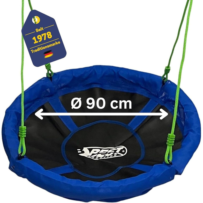 Гніздова гойдалка для саду Best Sporting - діаметр 60, 80, 90, 100 або 110 см, до 150 кг, регульована висота 105-180 см, для дітей