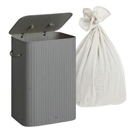 Кошик для білизни Relaxdays з бамбука та кришкою