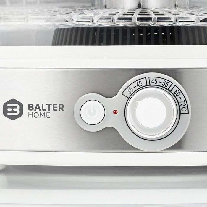 Дегідратор Balter Seco 380 Вт, 35-70 C, 5 рівнів, регулятор температури, без бісфенолу А, сушарка для фруктів