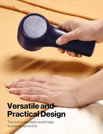 Електричний видалення ворсу VASSON для одягу, меблів та постільної білизни. Видаляє клубки ворсу та пілінгу. Темно-синій