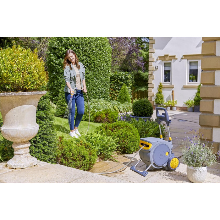 HOZELOCK Auto Reel 40M: Автоматичний шланг на котушці. Зручна установка, шланг 40м, аксесуари, 5 років гарантії. [2595R0000]