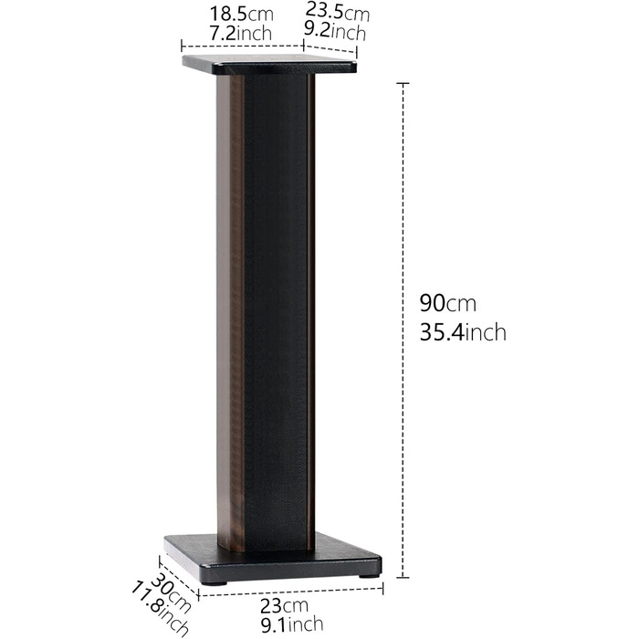 Стійки для динаміків BQKOZFIN 90 см, набір з 2 шт. , дерево, для поличкових колонок Об'ємний звук HiFi та домашнього кінотеатру
