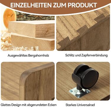 Підставка для CPU KIRIGEN, мобільний візок для ПК ATX, корпус комп'ютера, мобільний візок з колесами (темно-коричневий)