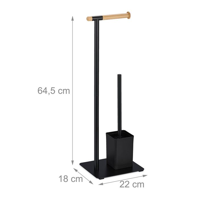 Набір для туалету Relaxdays з бамбука та нержавіючої сталі