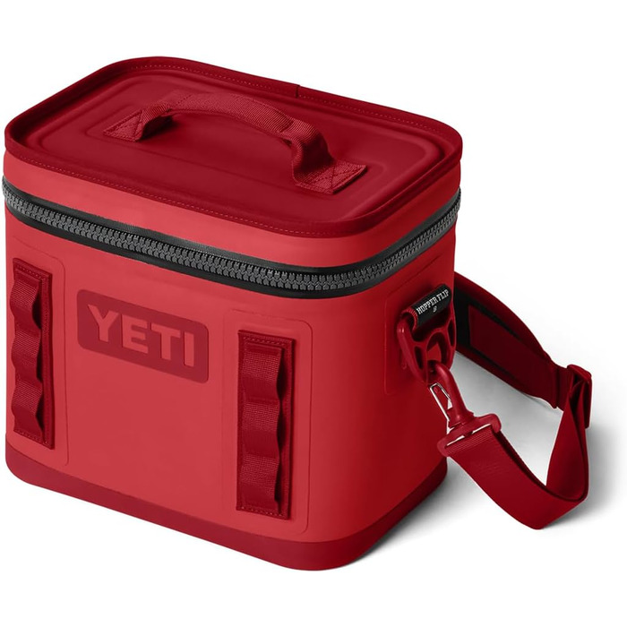 Чорний рюкзак-холодильник YETI Hopper Flip 8 (Rescue Red)
