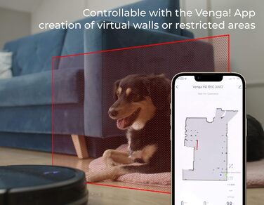 Робот-пилосос VG RVC 3002 BK: лазерна навігація, керування через додаток, чорний колір