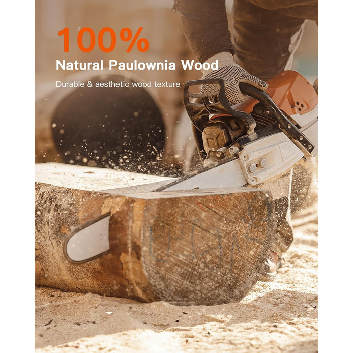 Полиця настінна Pipishell Wandregal Holz 40 см, набір 4 шт., дерево Paulownia, плаваюча полиця для кухні, ванної, спальні, офісу (світло-коричнева)