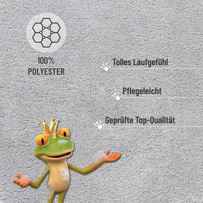 Килимок для ванної кімнати з м'якого флюсу, антиковзний, пральний, Porto Azzurro (55 x 65 см, 60 x 100 см, прямокутний)