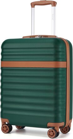 Чемодан-валіза KONO Mittelgroß (L) - зелено-коричневий, ABS+PC, TSA замок