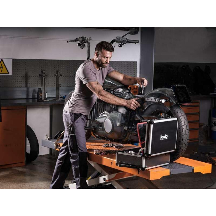 Набір інструментів kwb 175 предметів в алюмінієвому кейсі з коліщатками, замок з ключами, для майстра, дому та ремонту