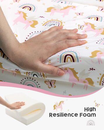 Дитяче розкладне диван-крісло BEJOY 2 в 1, Sherpa, з єдинорогом, бежевий, для дитячої кімнати, подарунок на день народження