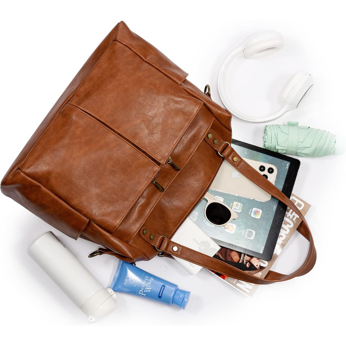 LOVEVOOK Набір сумок для жінок: гаманець, сумка через плече, сумка з ручкою, 3 шт, X-brown