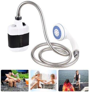 Переносний душ для кемпінгу HYDROPORT 2200 mAh: для подорожей, пляжу, домашніх тварин