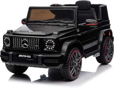 Дитячий електромобіль FINOOS Mercedes G63 AMG 12V з пультом, 2+1 швидкість, музика, USB, LED, чорний