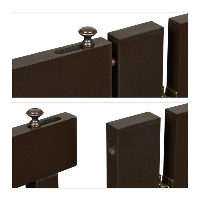 Захисний бар'єр Relaxdays коричневого кольору з дверцятами, 4 секції