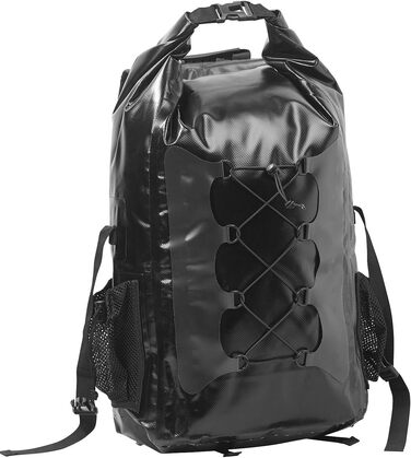 Рюкзак для покупок Semptec Urban Survival Technology Водонепроникний трекінговий рюкзак з брезенту вантажівки, 30 літрів, чорний (туристичний рюкзак, трекінговий рюкзак водонепроникний, дорожні сумки)