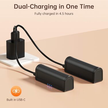 Jonwall Електричні грілки для рук, перезаряджувані, 2 шт. у наборі, USB, 3 режими нагріву, для кемпінгу, гольфу, подарунок, чорні