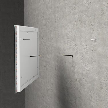 Дзеркало для ванної кімнати SONNI з підсвічуванням 80x60 см, IP44, холодне біле світло