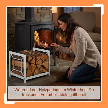 Стильна металева полиця для дров Relaxdays