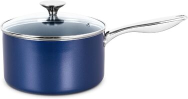 Набір каструль Michelangelo з керамічним покриттям, 2.8 л (1.5 л + 2 л + 3 л), з кришкою, з нержавіючої сталі, блакитний