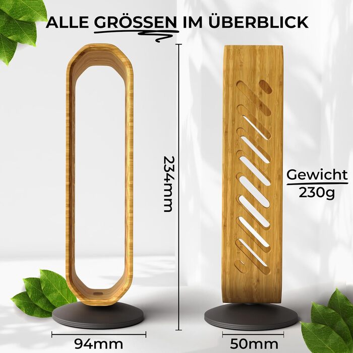 Підставка для навушників YICOSUN з дерева бамбук | Універсальна, преміум-якість | Організатор для навушників, геймінгових гарнітур та інших аксесуарів