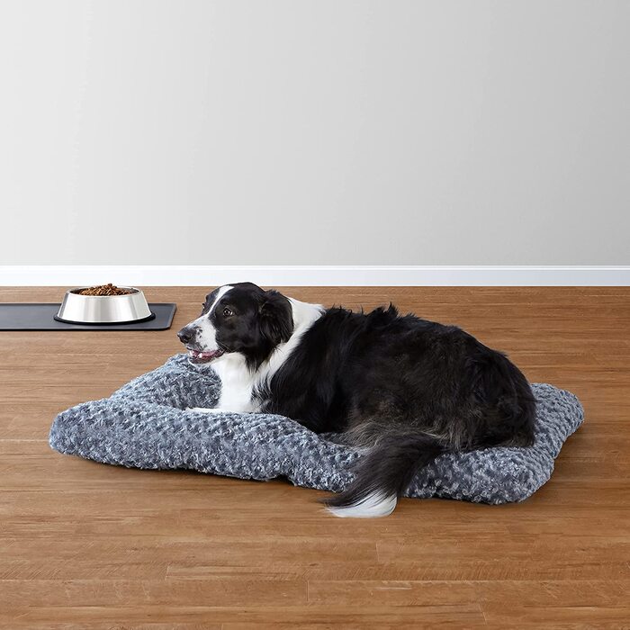 Підстилка для собак Domopolis Basics для великих собак-миється і міцна, 102 x 69 x 9 см, сірий вихор, сірий Одномісний 1 м