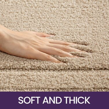 Килимок для ванної кімнати DEXI, м'який, нековзний, пральний, 50 x 80 см, бежевий