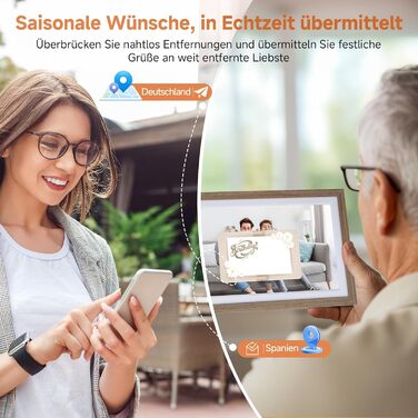 Роллеї Смарт Фрейм WiFi 1010: Цифровий фоторамка 10.1 дюйма з сенсорним екраном IPS, 32GB, дизайн 