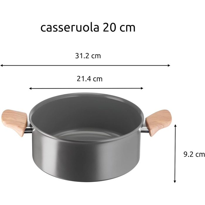 Сковорода Lagostina Vivissima 20 см з керамічним покриттям, для всіх типів плит, включаючи індукцію