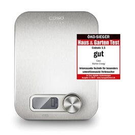 Кухонні ваги CASO Energy Design - переможець тесту Haus & Garten, без батарейок, до 5 кг з кроком 1 г