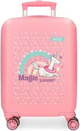 Літня валіза Enso Magic, 45x320 см, ABS, 27.9 л, 1.8 кг, 2 колеса, ручна поклажа, рожевий