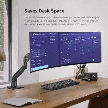 Підставка для монітора Bewiser Robuster: міцна, для широких моніторів 34-57 дюймів, до 20 кг, чорна