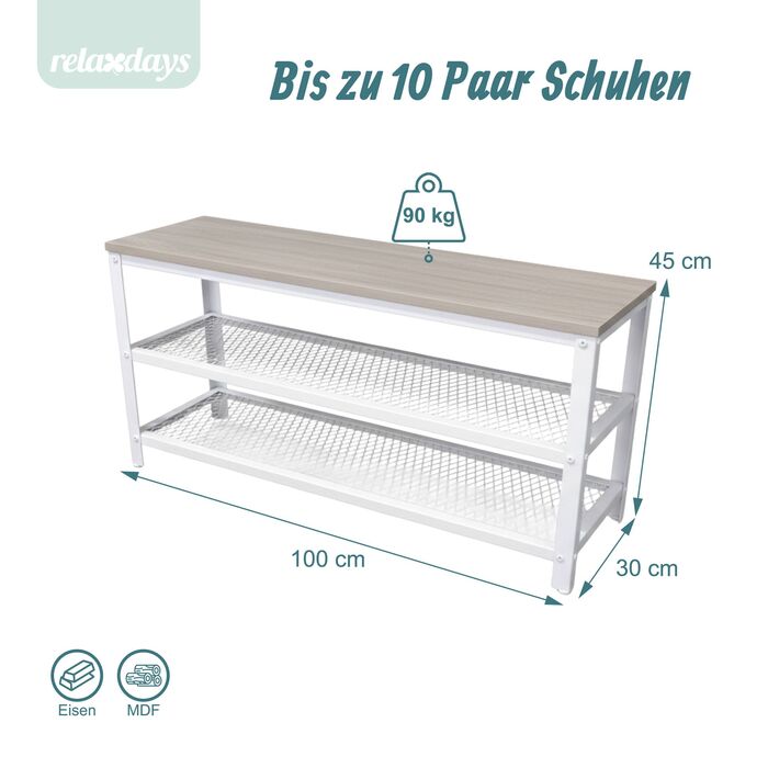 Сховище для взуття Relaxdays з 2 полицями
