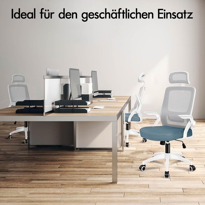 Офісний крісло ALFORDSON з динамічною підтримкою попереку, чорний (Arc - Синій та Сірий)