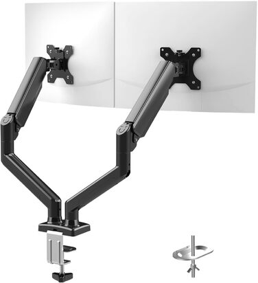 Підставка для монітора GRIFEMA Dual Arm - 2 монітори, 13-32 дюйми, регулювання висоти, поворот, VESA 75x75/100x100, до 9 кг