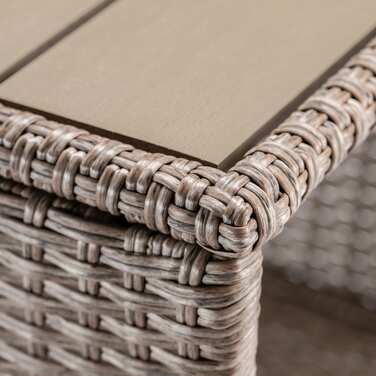 Столик з полі ротанга Vedis Cream 45x45x40см