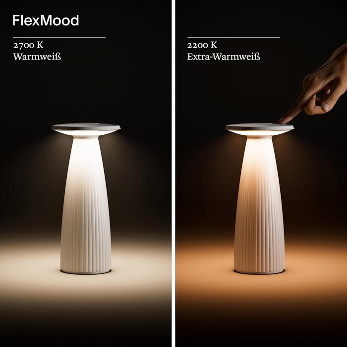 LED-лампа SIGOR Nuflair на акумуляторі з вазою для квітів, золота, IP54, 24 см, 12 год роботи, для дому та саду