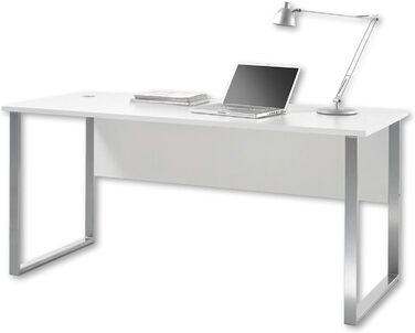 Стіл Stella Trading OFFICE LUX з кабельною втулкою, сірий - Офісний стіл Комп'ютерний стіл з великою робочою поверхнею - Сучасні офісні меблі в комплектації - 170 x 76 x 73 см (Ш/В/Г)
