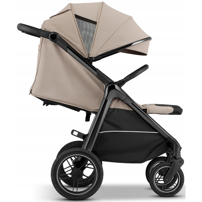Дитячий прогулянковий візок Sirocco Maxelle: великі колеса 28 см, великий капюшон, амортизація